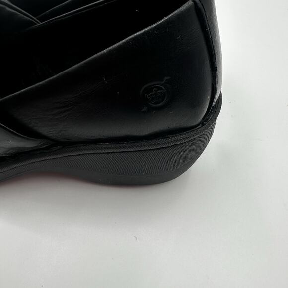 Born Toby Duo Slip On Clogs Black Leather Comfort Women’s 9 M - Picture 4 of 8